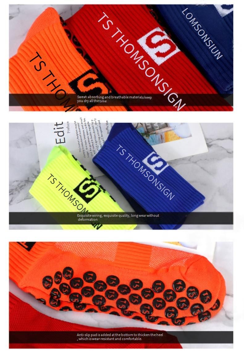 Men's Anti-Slip Football Socks With Dotted Grip & Cushioned Terry Sole For Training & Matches (Multi-Color Options)_voghion.com