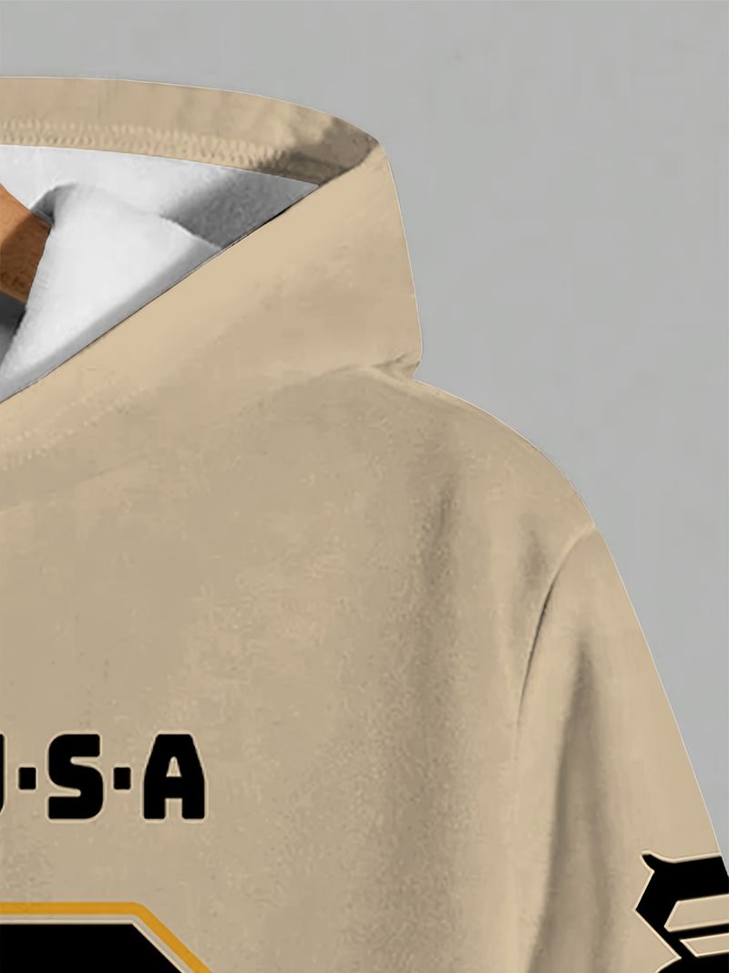 Fashionable And Casual Men's Printed Hoodie With No Pocket Design For Outdoor Autumn And Winter Clothing_voghion.com