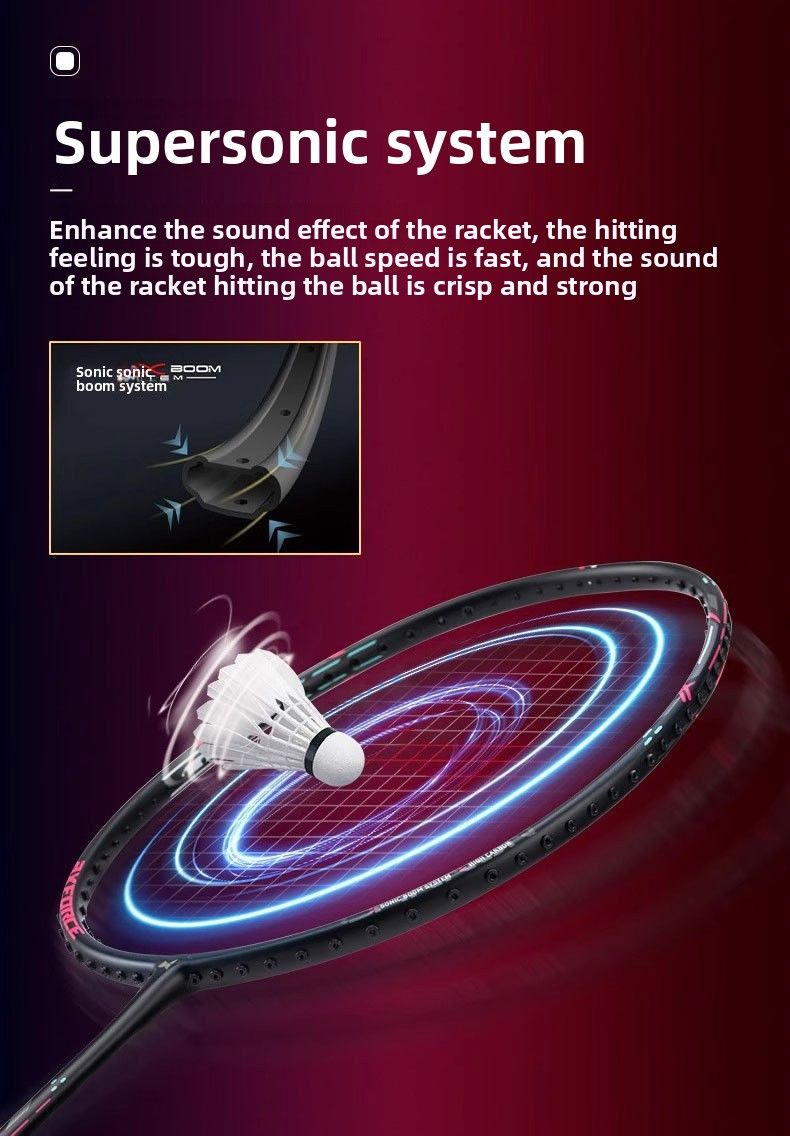 Heißes Modell 80 Feder Hohe Pfund Gewalttätiger Angriff Donner Einzelner Carbonfaser-Profi-Wettkampftrainingsschläger_voghion.com