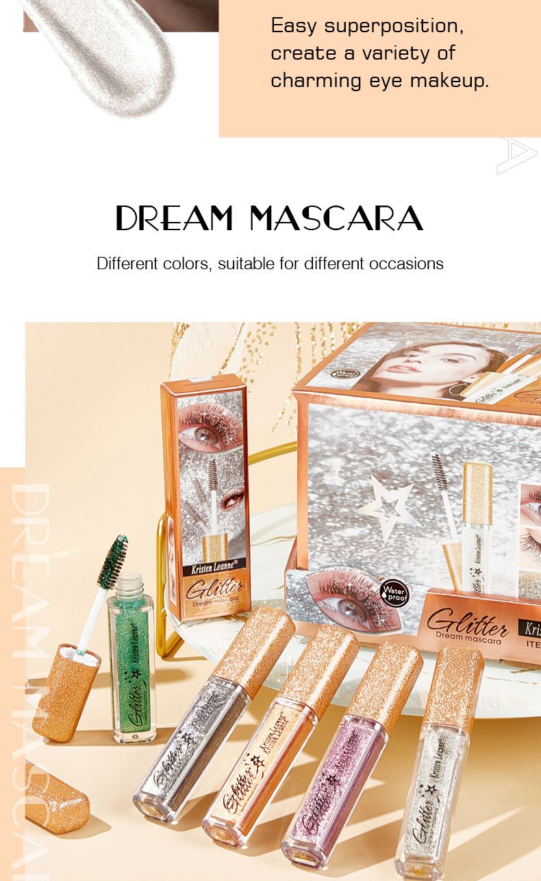 Kristen Leanne, mascara glitterato color diamante perlato più venduto_voghion.com