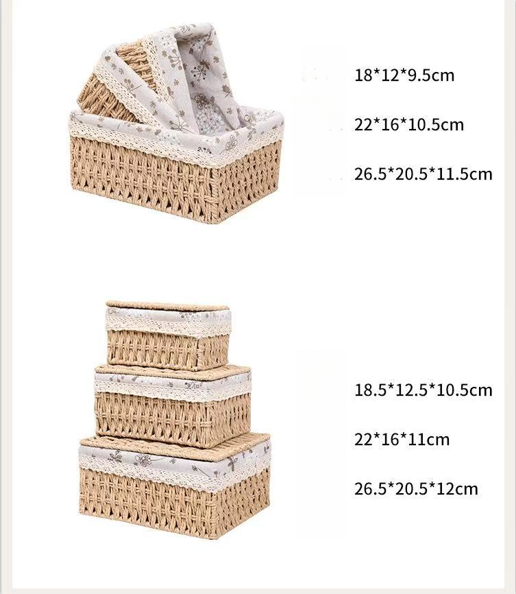 Storage Box, Desktop Cosmetics, Snacks, Miscellaneous Items, Coffee Table, Toys, Keys, Woven Storage, Living Room_voghion.com