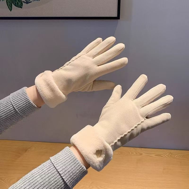 New Winter Gloves For Women, Cold-Proof, Windproof, Warm, Fleece-Lined, Thickened, Touchscreen, High-Value, Cute_voghion.com
