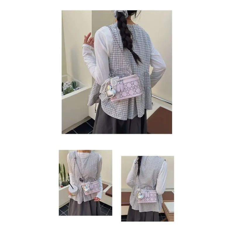Borsa a tracolla piccola quadrata semplice in stile coreano, con catena di alta qualità, per donna, estiva_voghion.com