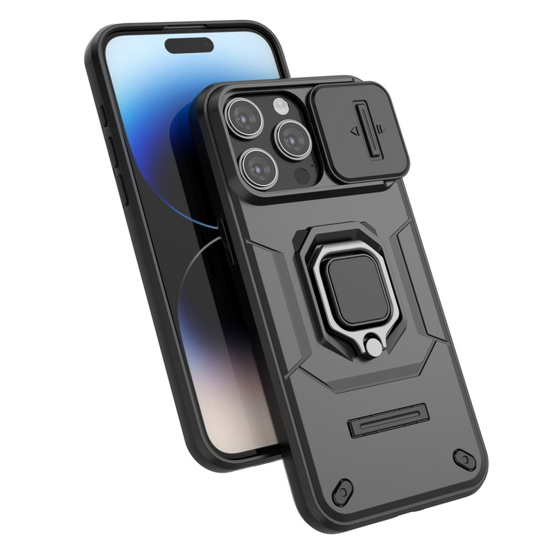 Skydekamera Lens beskyttelsescover til iPhone 15 Pro Max 14 Plus 14 Pro 13 Pro Max Metal Finger Ring Spænde Bilholder_voghion.com
