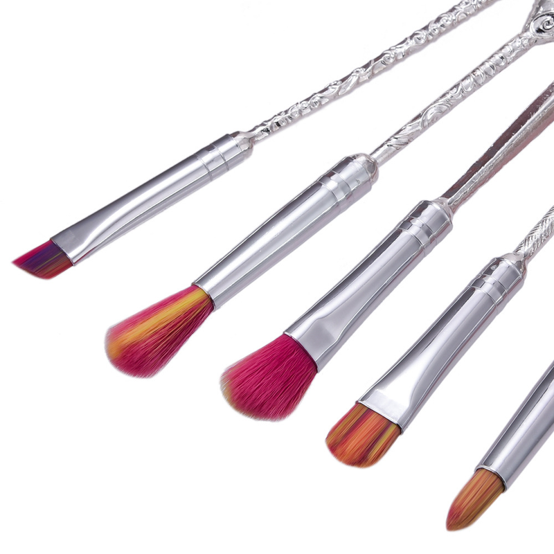 Conjunto de 5 pincéis de maquiagem, ferramentas de beleza, pincel de base, pincel de sombra, varinha mágica, pincel Potter, GUJHUI_voghion.com