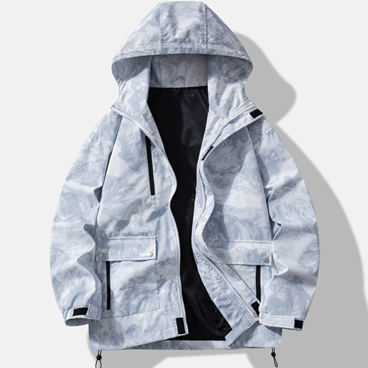 Men's Clothing Mountain outdoor waterproof jacket hooded jacket men and women autumn zipper mountaineering couple jacket _voghion.com
