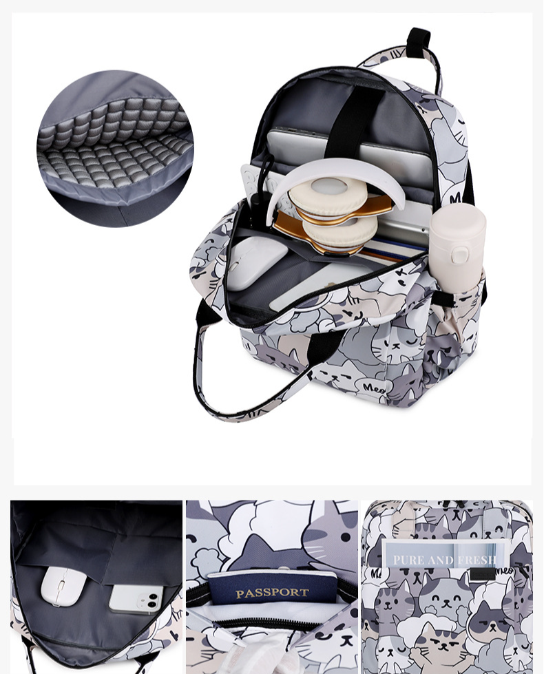 Hochwertiger Business-Casual-Rucksack für Damen, 15-Zoll-Laptop-Rucksack mit großer Kapazität, hochwertiger stoßdämpfender Rucksack_voghion.com