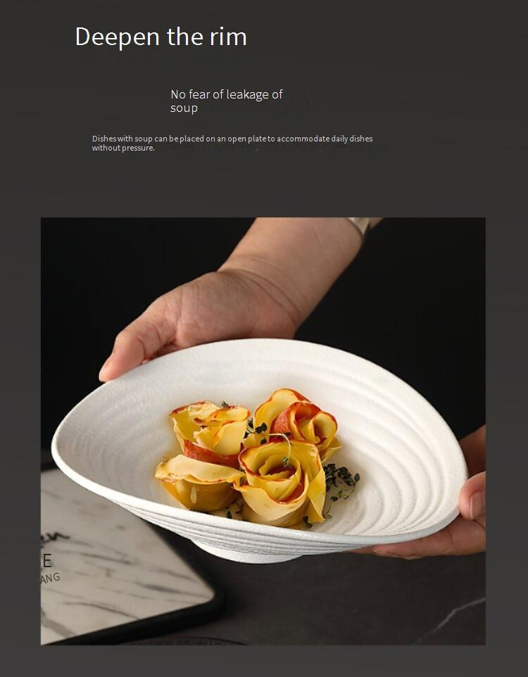 Nordic Cloud Plate High Grade Western Tableware Ins Special Shaped French Soup Plate Dessert Bowl Salad Bowl Pasta Plate_voghion.com