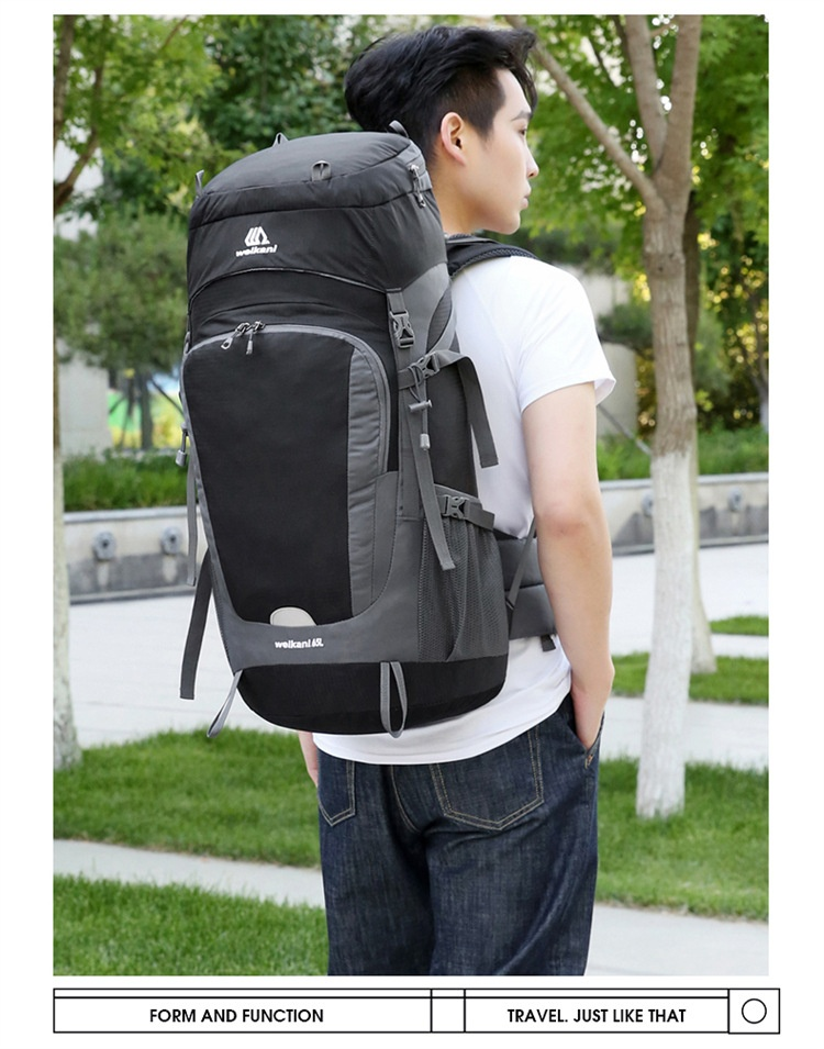 NOKO-bergrugzakken, buitensportrugzakken, nylon wandel- en kampeerrugzakken, 55+10L_voghion.com