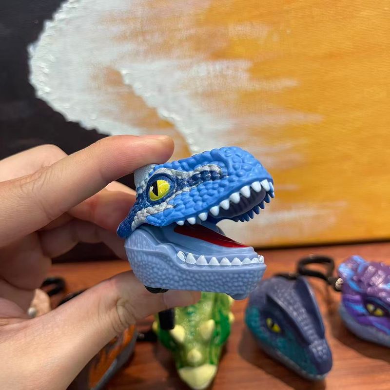 Portable Sensory Cute Finger Biting Simulation Dinosaur Toy Models Key Chains With Small Novelty Toys For Kids_voghion.com