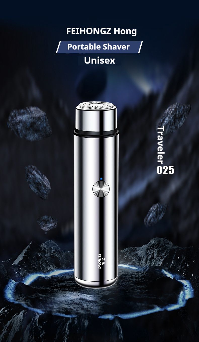Mini-Elektrorasierer – USB-aufladbar, LED-Display, hypoallergene Klingen für Damen und Herren, Nass-/Trockenrasur_voghion.com