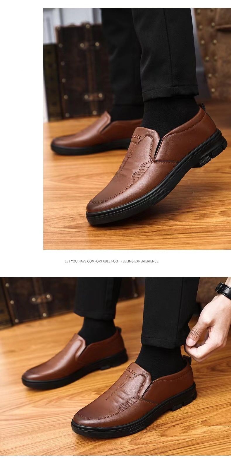 Autumn Men's Casual, Comfortable, Breathable And Tight-fitting British Solid Color Men's Shoes For Business_voghion.com