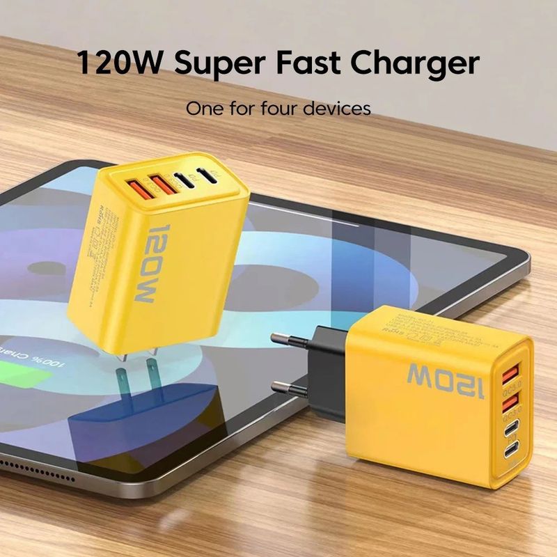 syct New European Standard Fast Charging Port Charger 4 Ports 6A120w USBtype-c_voghion.com