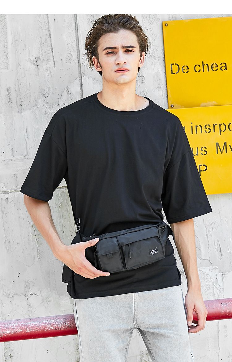 Herre mavetaske crossbody-taske - camouflage brysttaske, casual enkelt skulder udendørs sportstaske, fast gear-taske, telefonlomme_voghion.com