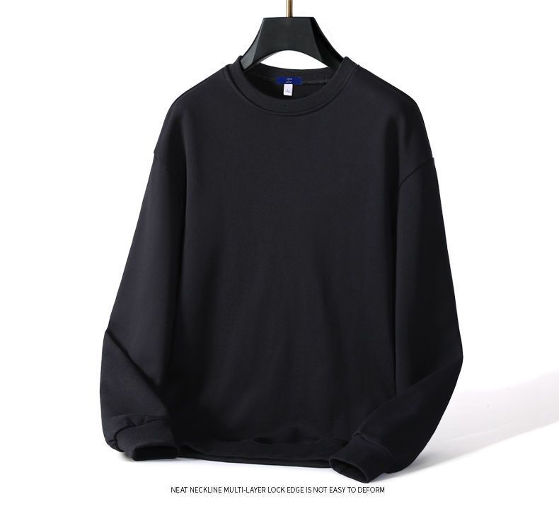 Men's Clothing T Shirt Men's Autumn And Winter Ins Trendy Brand Loose Thickened Casual Bottoming Shirt Young Students Printed Round Neck Sweatshirt_voghion.com