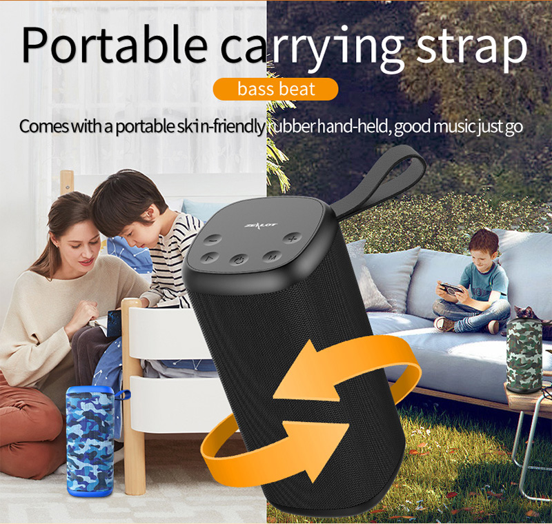 ZEALOT S35 pārnēsājamais Bluetooth skaļrunis āra dziļi basu bezvadu skaļruņi ar mikrofona atbalstu TF kartes USB atskaņošana_voghion.com