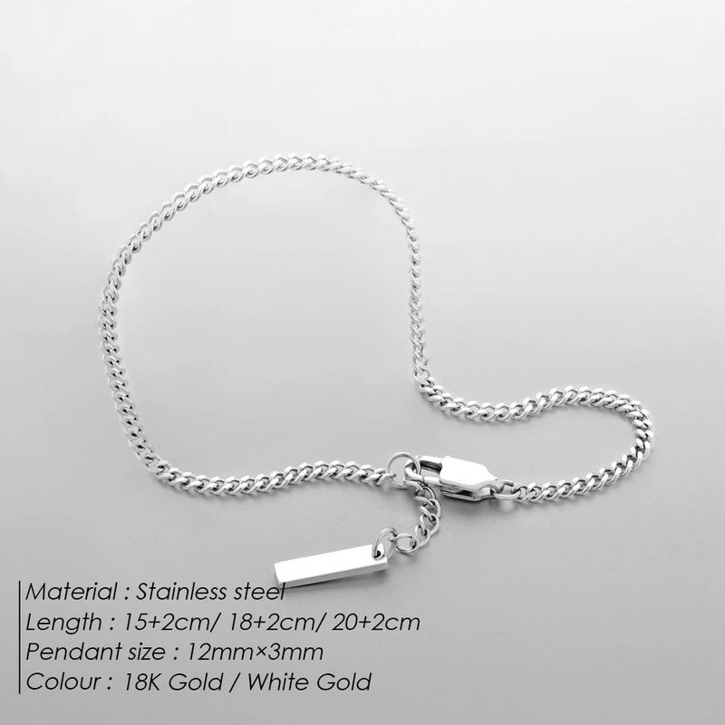 Bracciale da uomo St.delan in acciaio inossidabile con catena cubana, semplice e alla moda, regolabile e resistente alla luce_voghion.com