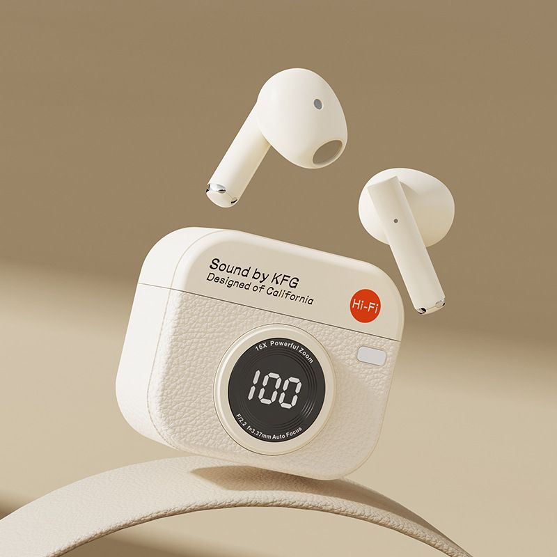 Q86 retro camera in-ear e-sports bluetooth headset ANC noise reduction no delay wireless headset_voghion.com