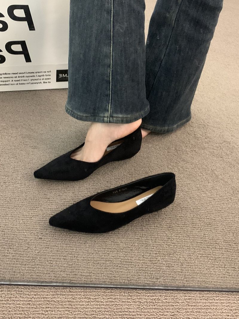 Französischer Stil High-End Nische Braun Single für Frauen 2025 Frühling Herbst Keilabsatz Elegant Spitzschuh Pendler Abend_voghion.com