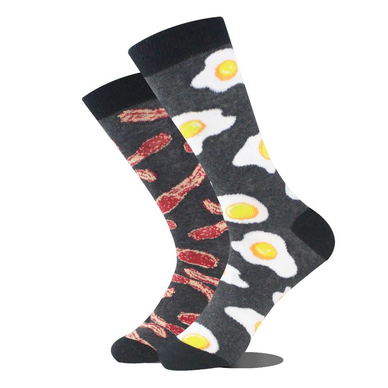 New cartoon source mid length with multiple patterns, personalized and trendy men's socks, plain cotton skateboard socks_voghion.com