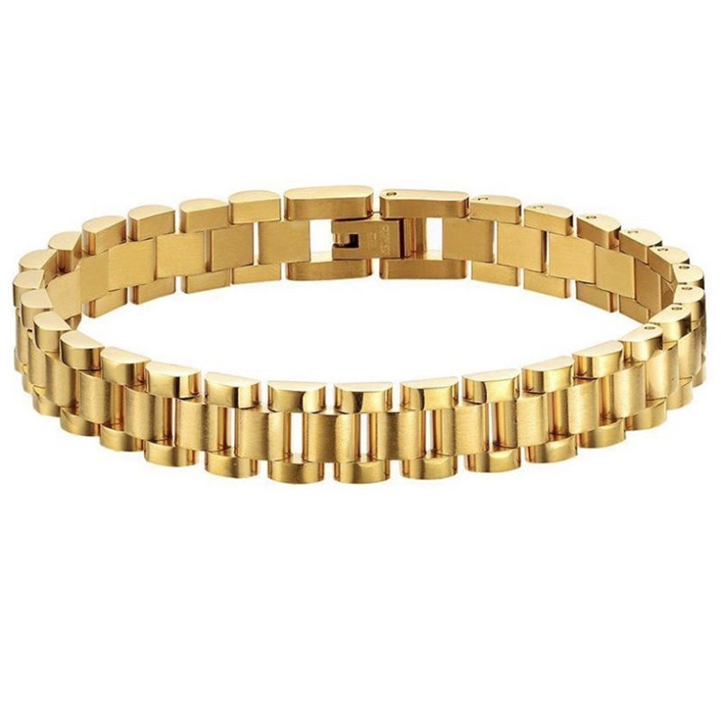Bracciale da polso staccabile in acciaio inossidabile placcato oro, da donna, stile hip hop_voghion.com