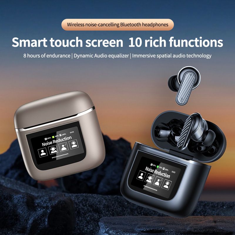 YW05 populär verkaafte Bluetooth Kopfhörer mat digitalem Display beréierbar, laanger Batterielaufzäit, Smart Screen, multiple_voghion.com