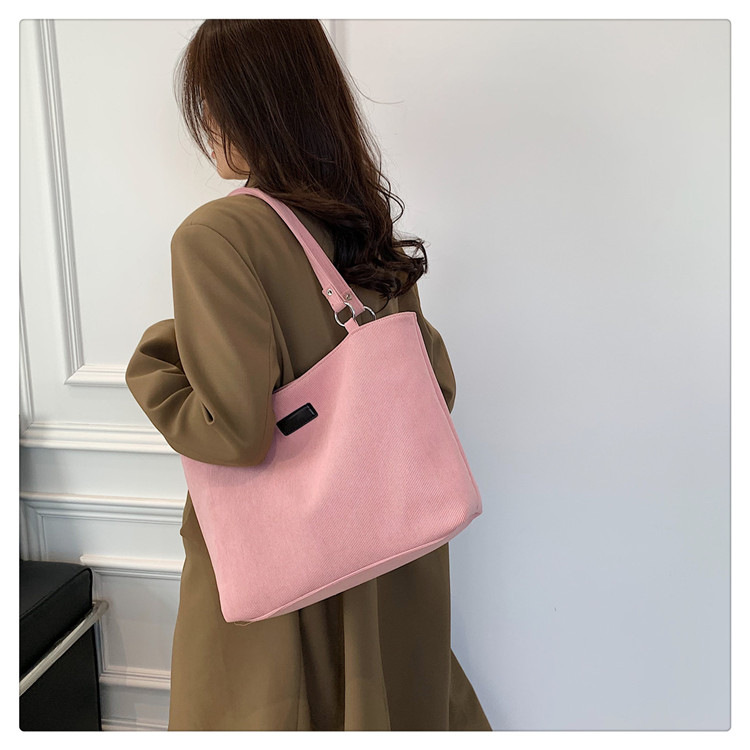 Canvas multifunctional bag women's simple and versatile commuter shoulder bag large capacity fashion tote bag_voghion.com