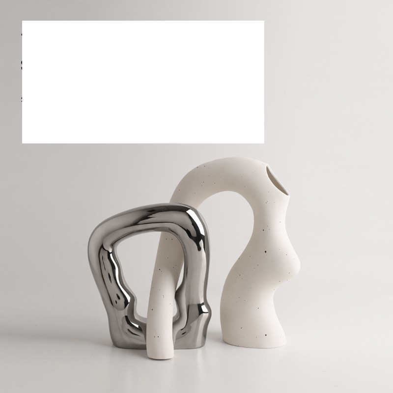 Behanmei Nordic Plain Embryo Vase weiß Ins Stil Ornamente Zuhause Wohnzimmer kreative Blumenutensilien grenzüberschreitendes Dropshipping_voghion.com