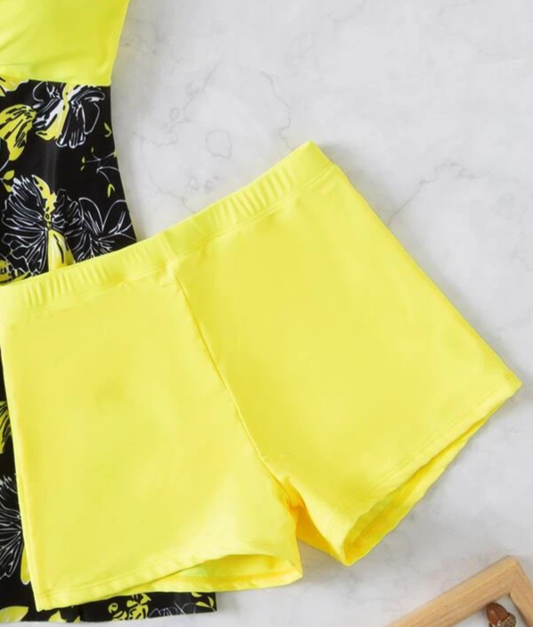 Dameskleding nieuwe mode sexy tankini lange rok multi color print dames split tweedelig vrouwelijk badpak_voghion.com