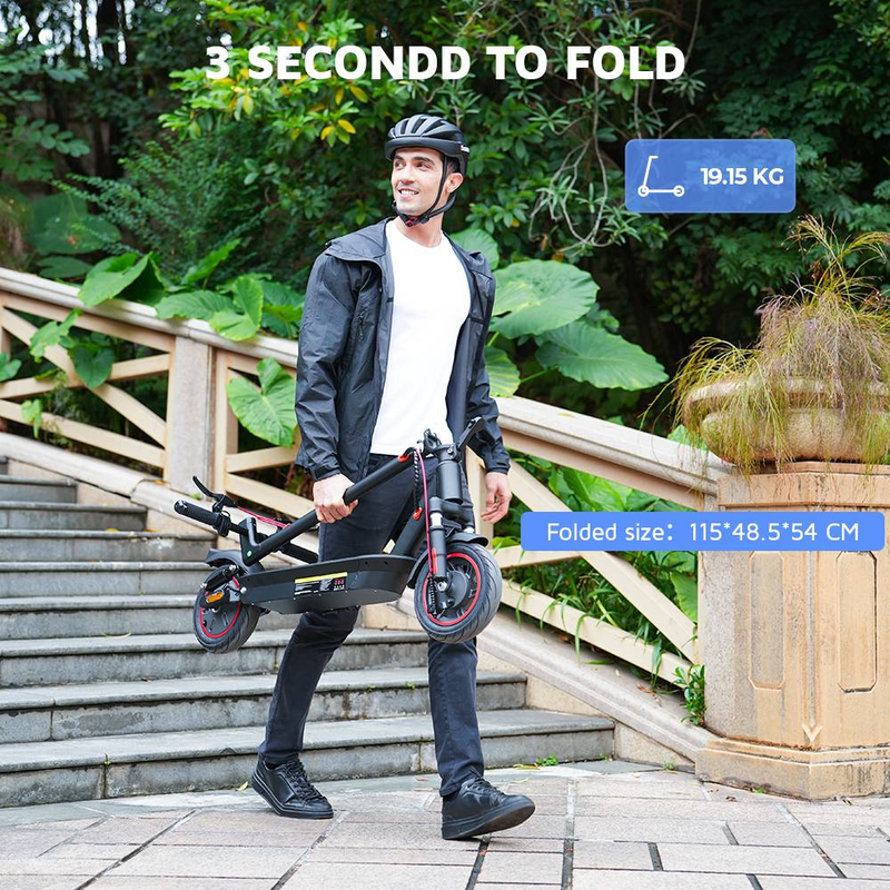 IScooter I10 Elektroscooter fir Erwuessener a Scooter 650W 15AH Reechwäit 40km Maximal Geschwindegkeet 40km/h 10 Zoll Pneuen Elektroscooter fir Erwuessener_voghion.com