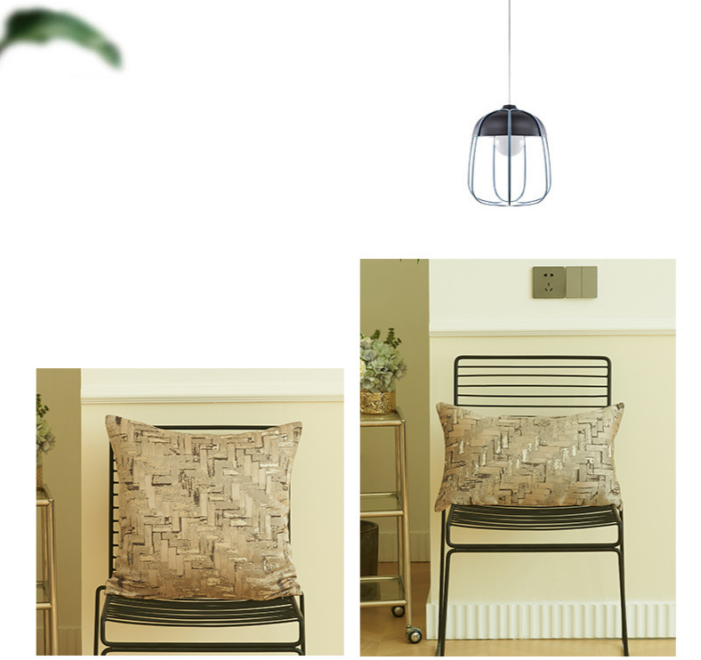 Kissenbezug, schlicht, leicht, luxuriös, Mosaik, geometrisch, hochpräziser Jacquard-Kissenbezug für den Nachttisch, für das Wohnzimmer, für die Taille_voghion.com
