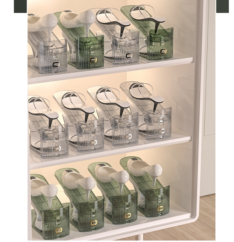 Domácí plastový dvouvrstvý botník, botník, úložný stojan na boty, integrovaný botník, zásobník na boty, úspora místa_voghion.com