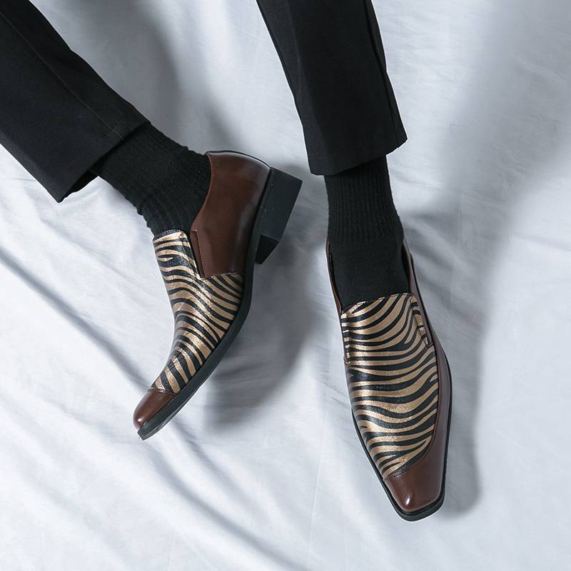 Scarpe da uomo in pelle taglie forti 46 Codice 2025 Scarpe casual formali per parrucchieri Suola in poliammide Superficie in gomma_voghion.com