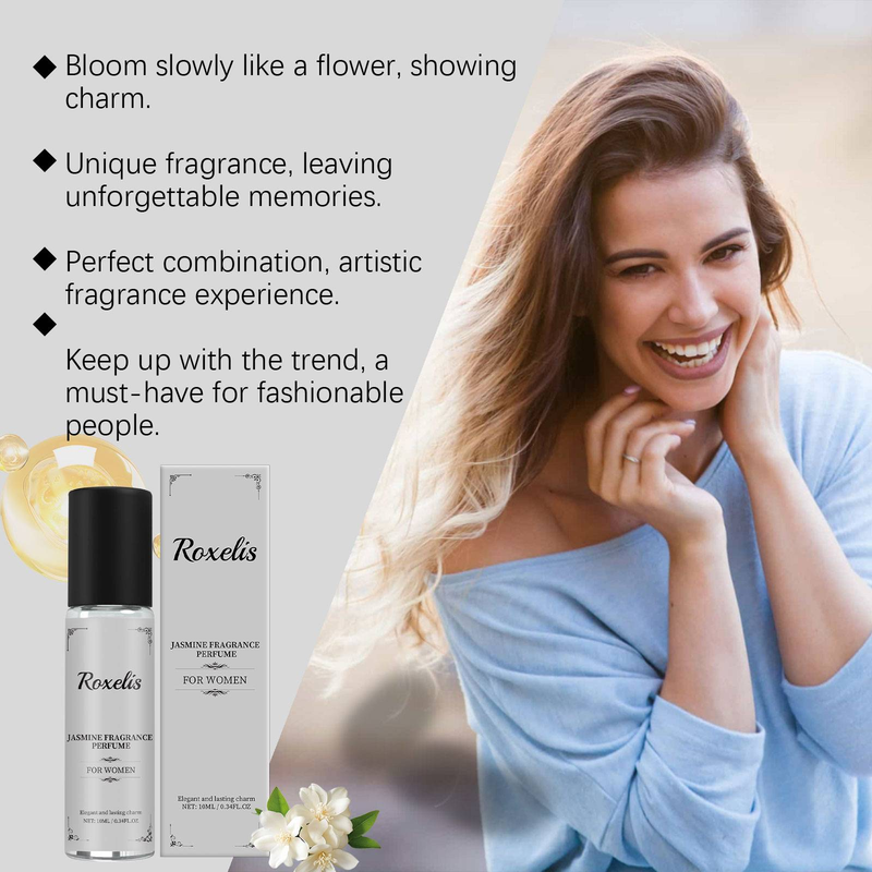 Roxelis Charming Jasmine Parfüm: Natürlich, frisch, langanhaltend. Eleganter Duft verströmt Charme, perfekt für Verabredungen zu zweit, um die Atmosphäre zu verbessern._voghion.com