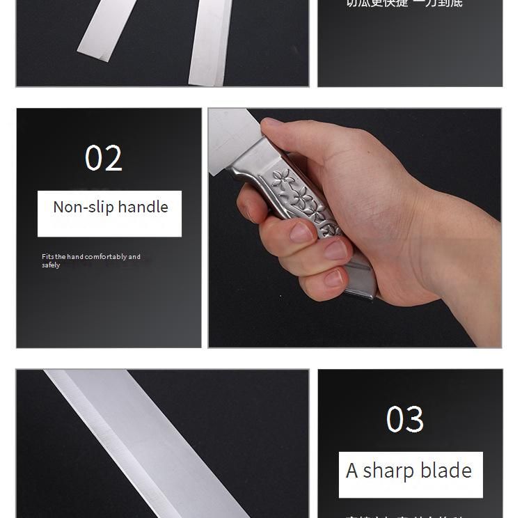 Foreign Trade Wholesale Stainless Steel Fruit Knife Good Quality Fruit Cutting Special Large Watermelon Knife Dormitory_voghion.com