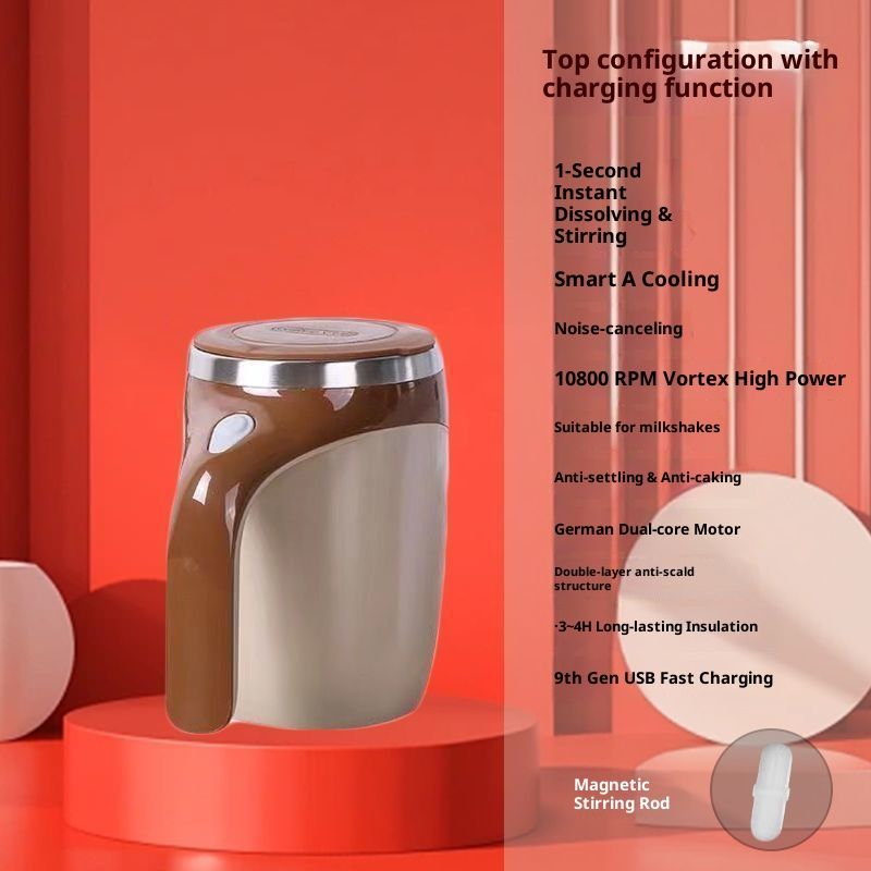 Auto-Stirring Mug – Rechargeable Smart Mixing Cup For Coffee, Tea & Protein Shakes (Sleek & Cordless, AI Cooling Tech)_voghion.com