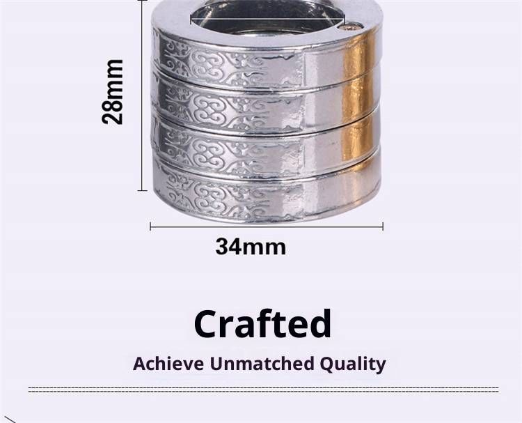 Self-Defense Ring – Stainless Steel Emergency Window Breaker, Survival Tool With Concealed Glass Crusher (Silver/Gold/Bronze)_voghion.com