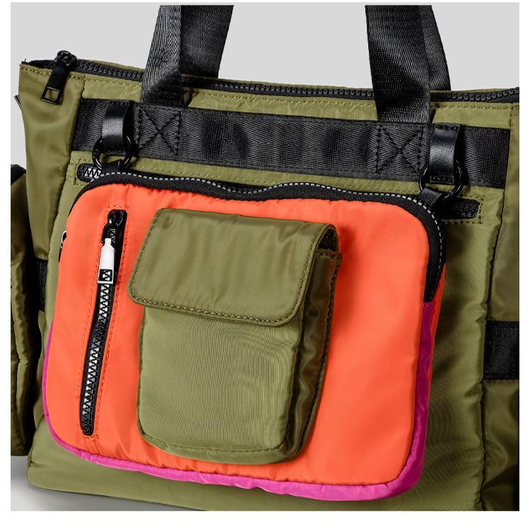 Sacs pour femmes Printemps/Été Nouveau sac à main décontracté à blocs de couleurs grande capacité, sac fourre-tout multifonctionnel détachable, sac à bandoulière pour femmes_voghion.com