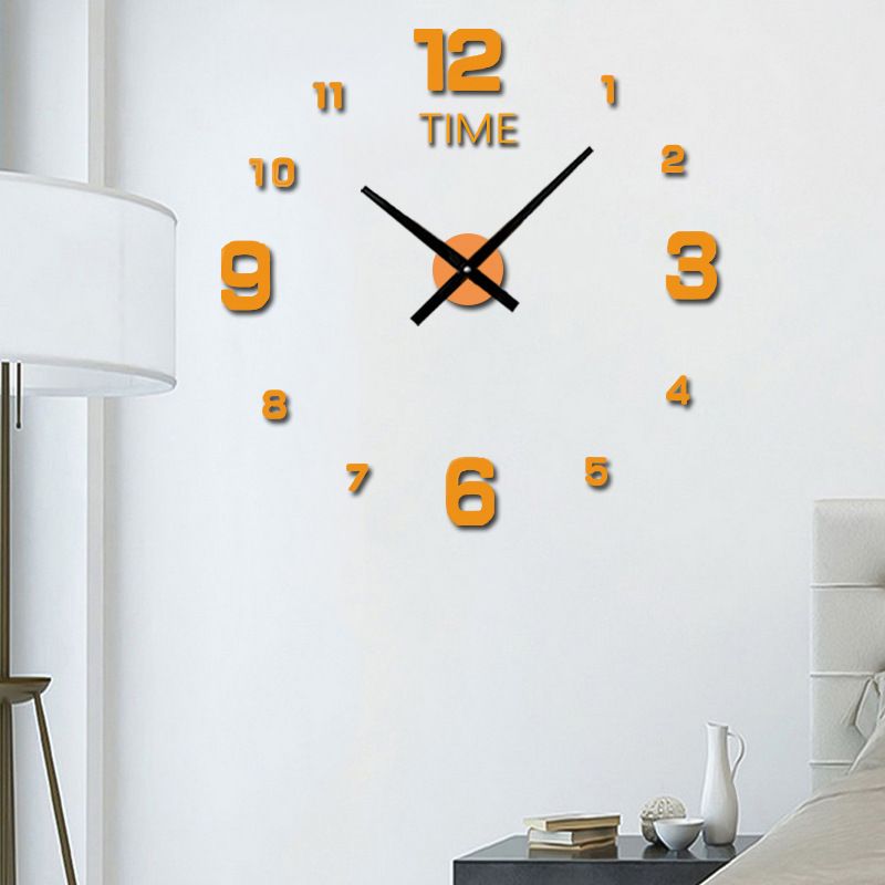 Adesivo da parete per sfondo soggiorno casa digitale in acrilico 3D, orologio, orologio decorativo con luce notturna_voghion.com