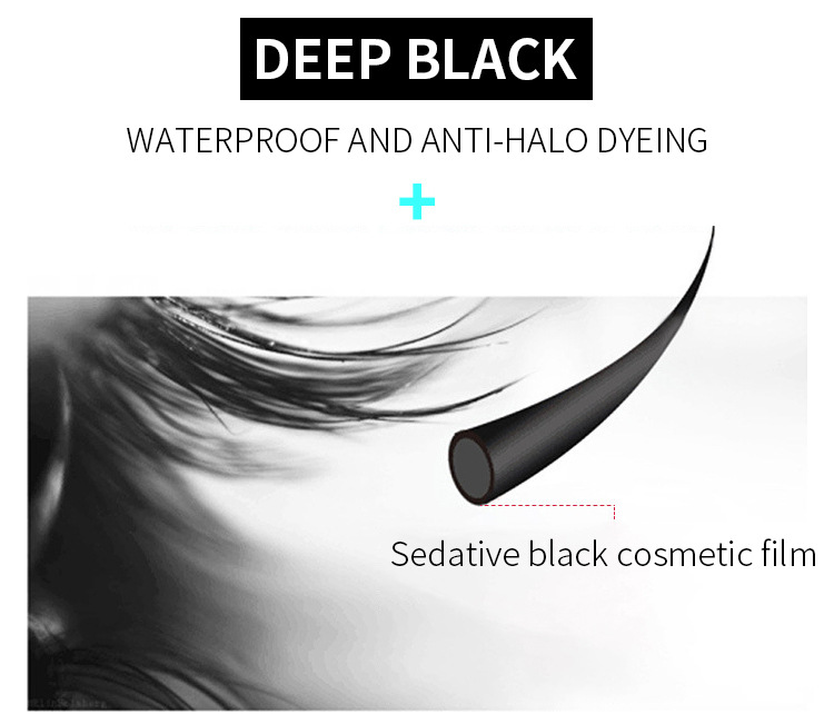 Maquillaje QIC Qinicai 4D Eye Black resistente al agua, rizado, espeso y sin manchas._voghion.com