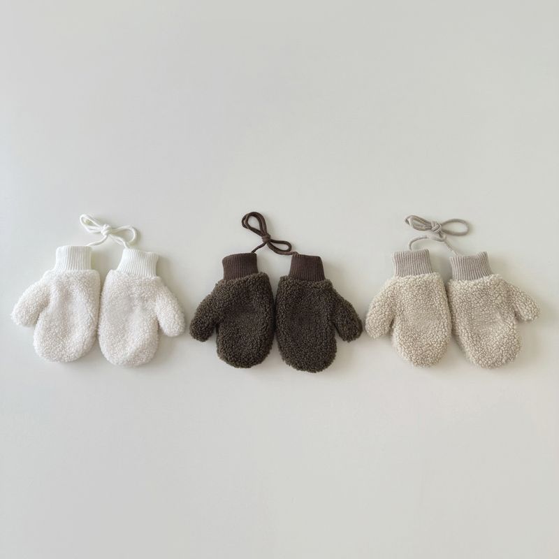 Guanti per bambini Guanti invernali caldi interbloccati per bambini Guanti per bambini con collo a V_voghion.com