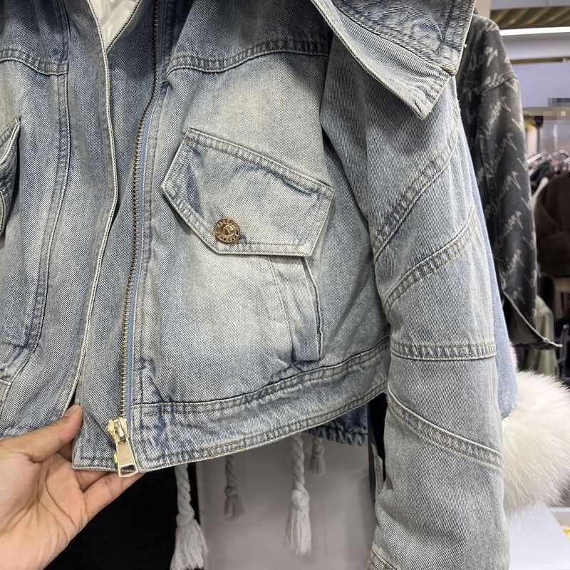 Abbigliamento invernale nuovo, giacca in pelliccia di volpe con collo largo, parka foderato spesso da donna_voghion.com