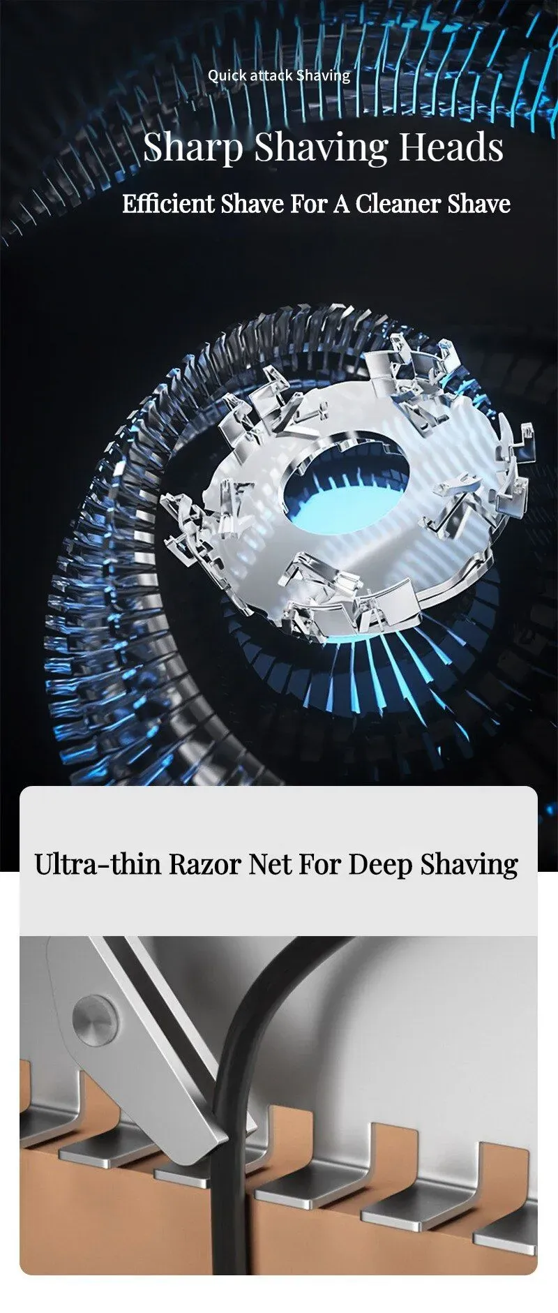 for men intelligent wet dry shaving trimmer razor shaver electric beard remover_voghion.com