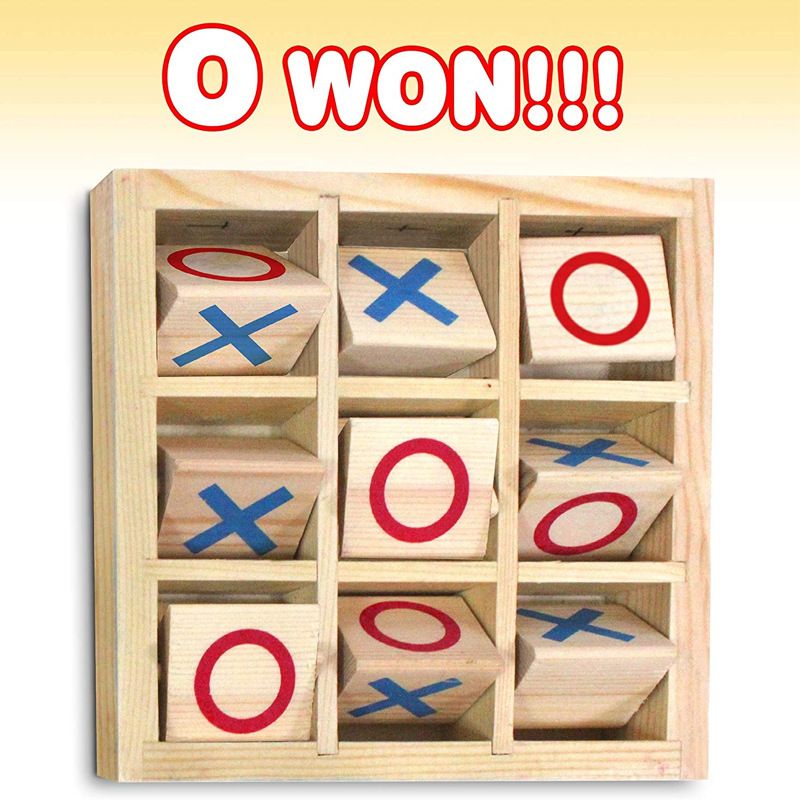 Gioco da tavolo in legno per due giocatori, Tic-Tac-Toe, battaglia interattiva genitore-figlio_voghion.com