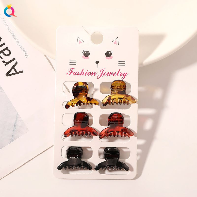 Fermaglio per capelli piccolo alla moda color caramella Morandi, confezione da sei, mini accessori per capelli_voghion.com