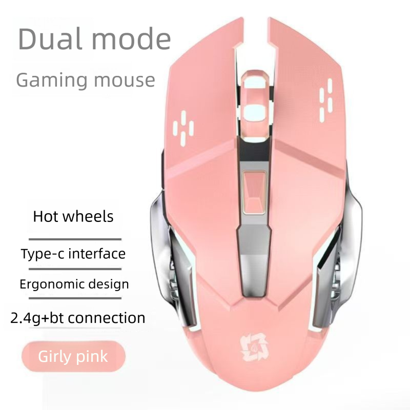 Draadloze stille, lichtgevende, oplaadbare Bluetooth-muis voor kantoor, e-sports, games, neutrale notebook, desktopcomputer_voghion.com