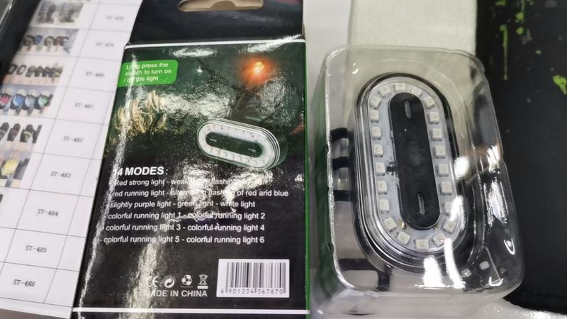 Bicycle Light Tail Light Mountain Bike Riding Light Warning Light USB Charging Night Riding Light Bicycle Accessories Equipment Colored Light_voghion.com