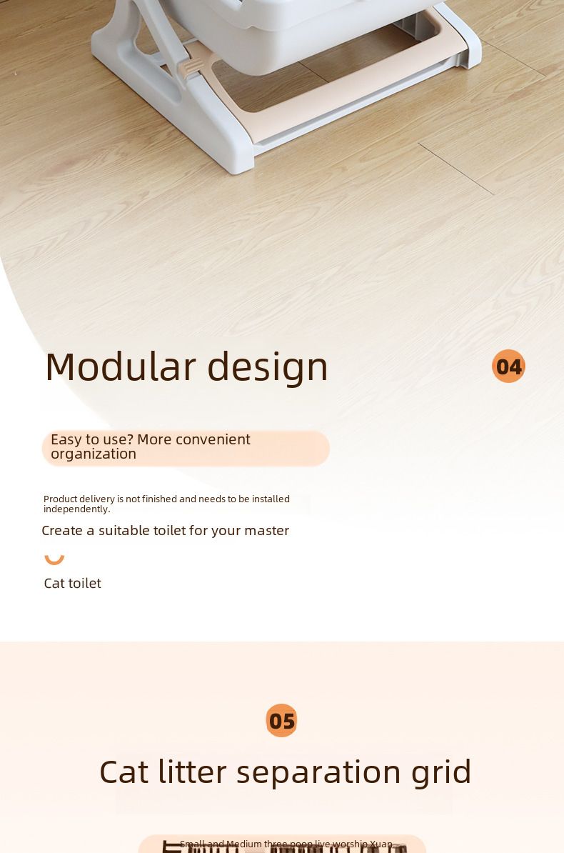 Leyoupai Cat Toilet Factory Direct Oversized Semi-automatic Cat Toilet Pet Toilet Semi-closed Litter Box_voghion.com