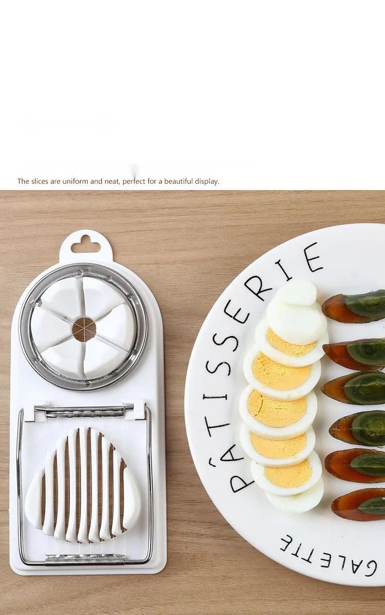 Home Stainless Steel 304 Two-in-One New Slicer Egg Cutter Commercial Use_voghion.com