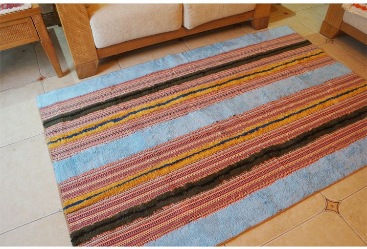 Pastoral Flocking Door Mats Non Slip Absorbent Bathroom Mats Floor Mats 45*75 Multicolor_voghion.com